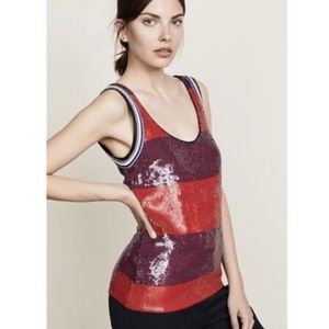 NWOT Phillip Lim Designer Sequin Striped Tank